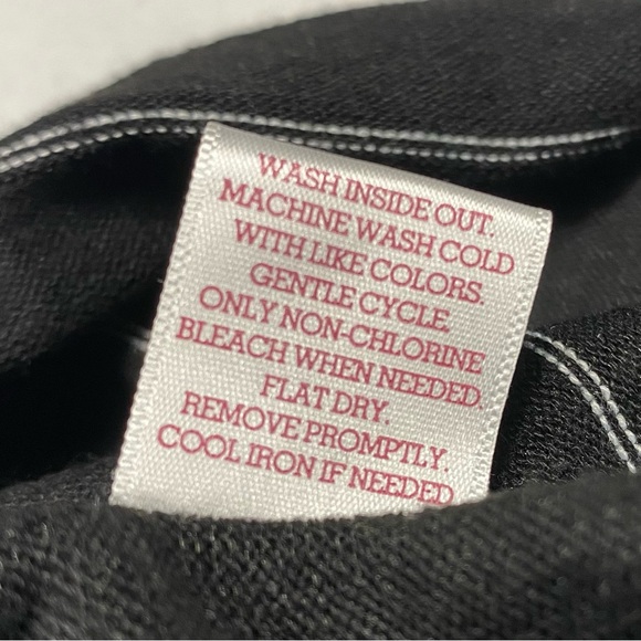 SO Perfectly Soft Black & White Henley Sweater Knee Length Dress Size M #1359 - Picture 7 of 9